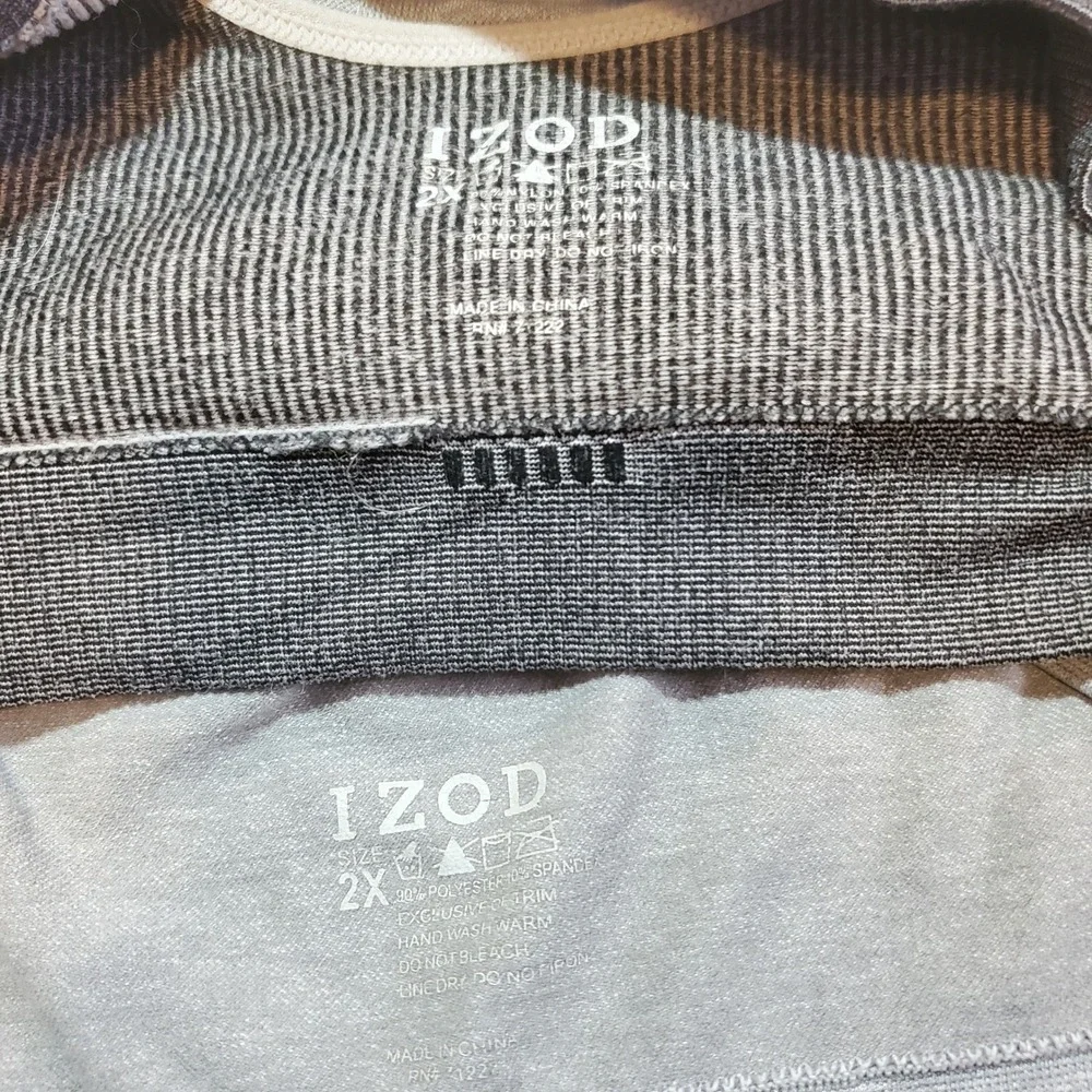 Izod 2 Gray‎ Sports Bras 2X Comfy Activewear Athleisure Pullover Stretch